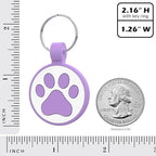 QR Code Cat Tag, Modifiable Online Profile, Multiple Emergency Contact, Silicone Cat Tag, Lightweight, Waterproof, No Jinging, Collar Accessories (Medium to Large Breeds - 1.25", Purple)
