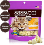 Herbsmith Sassy Cat Treats – Freeze Dried Smoked Gouda – Human-Grade Wisconsin Cheese – Natural Snack for Picky Eaters – 1 Ingredient – USA Made – 4.3 oz