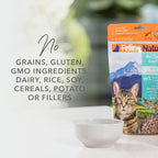Feline Natural High Protein Dry Cat Food, Freeze-Dried Diet with 98% Meat, Organs & Seafood, No Peas, Grains, or Artificial Additives, Made in New Zealand, Chicken, 11oz