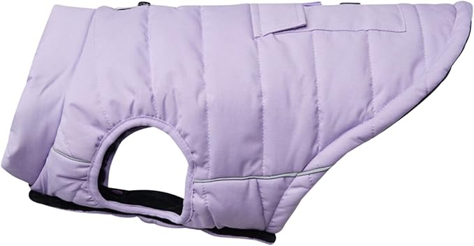 Spark Paws Dog Winter Jacket, Water-Resistant Coat, Warm Reflective Windproof Fleece-Interior, for Medium and Large Dogs - Lilac - M