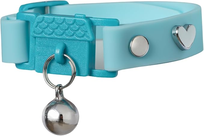 Kittyrama Aqua Kitten Collar with Bell. Award Winner. Vets & Cat Experts Approved. Breakaway Quick Release, Comfy & Lightweight