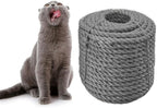 Sisal Rope 6mm for Cat Scratcher Repair and Replace Cat Scratching Post, DIY Scratching Furniture - Cat Tree, Scratch Carpet & Mat, Cat Kicker Toys, Gray 33ft/10m