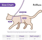 Cat Harness and Leash Set - Escape Proof Adjustable Cat Harness, Comfortable Soft Lightweight, Use Safe & Easy, Walking Travel Kitten Harness for Small Medium Large Cats (Purple Rabbit in Wonderland)