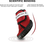 Dog Shoes for Small, Medium and Large Dogs - Waterproof for Rainy Days, Fit for Winter Snow and Hot Summer Roads, with Anti-Slip Soles for Indoor Hard Floors (Red, Size 5)