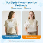 Sling Carrier for Carry Small Dogs and Cats,Soft Waffle Pattern Portable Pet Front Backpack，Reducing Back Pain, for outings,Travel, for Small Pet Up to 13lb,Grey