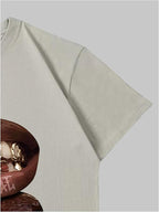 Verdusa Women's Lips Print Graphic Tees Y2k T Shirts Summer Crew Neck Vintage Going Out Tops