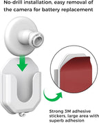 3 Pack Blink Mini No Drill No Screws Wall Mount Bracket for Blink Mini /Mini 2 /Outdoor 4 /Indoor Camera Mount Adhesive Bracket for Blink Camera