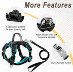 Cat Harness and Leash Set for Walking Escape Proof for Small Large cat Kitten Harness with ID tag Pocket (Black,S)