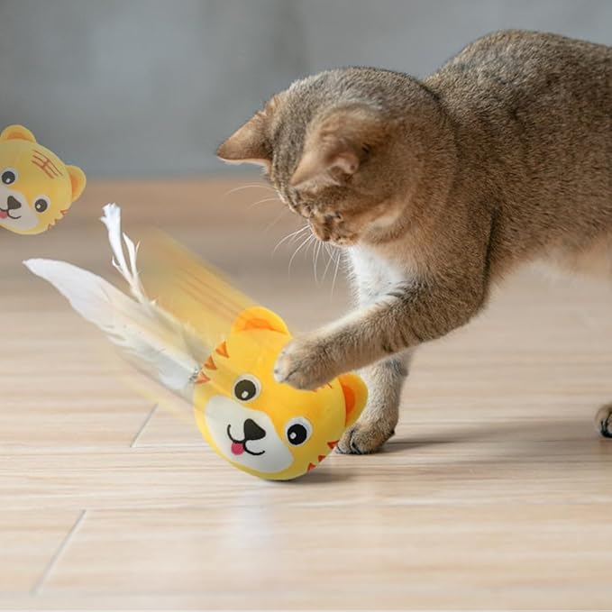 Dog Toys for Small Large Dogs,Puppy Toys to Keep Them Busy,Moving Interactive Squeaky Dog Toy,Active Moving Pet Plush Toy,Small Dog Toys (Red Pig)