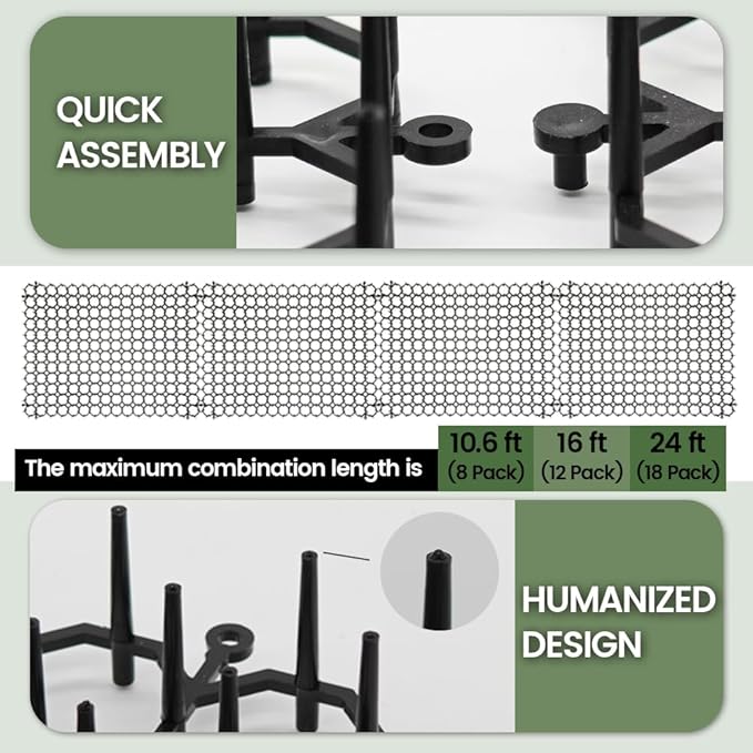 12 Pack Cat Deterrent Mat, 16 x 13 inch Scat Mat with Spikes for Indoor & Outdoor Pet Training, Keep Cats & Dogs Away Protect Plants, Furniture and Countertop