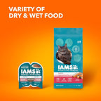 IAMS Proactive Health Indoor Weight & Hairball Care Adult Dry Cat Food with Salmon, 22 lb. Bag