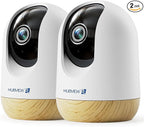 MUBVIEW Pan/Tilt Cameras for Home Security Indoor, 5MP Pet/Cat/Dog Camera with Phone App, 2.4/5 GHz WiFi Baby Monitor, Indoor Cam, Night Vision, 7X24 Record, 2-Way Audio, Motion Tracking, 2-Pack