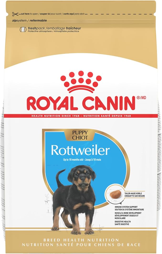 Royal Canin Rottweiler Puppy Breed Specific Dry Dog Food, 30 lb bag