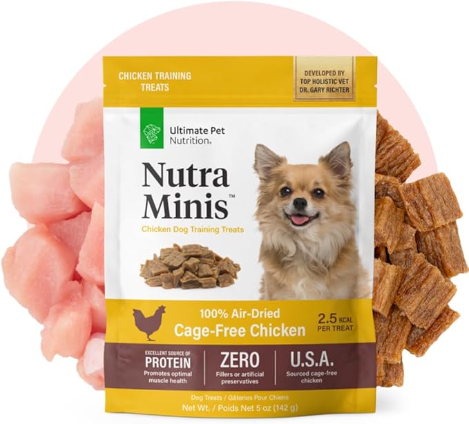 ULTIMATE PET NUTRITION Nutra Minis Dog Air-Dried Training Treats (5 oz) (Chicken)