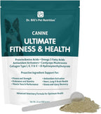 Dr. Bill’s Canine Ultimate Fitness & Health Vitamins for Dogs | Multivitamin for Dogs w/Coenzyme Q-10, Vitamin E, Vitamin D-3, Biotin, Folic Acid, Hyaluronic Acid Dog Vitamins and Supplements 340g
