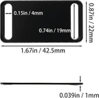 StayMax Aluminum Engraving Blanks Tags Stamping Blanks Tags Blank Dog Tag Pet ID Tag 25 Pieces (Black)