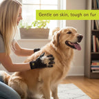 Pet Magasin® Durable Gentle Dog Washing Gloves (1-Pair) - Premium Pet Grooming Gloves For Dogs, Cats & Horses | Dog Scrubber For Bath | Cat Hair Remover Glove | Bathing Brush (Black, Medium)
