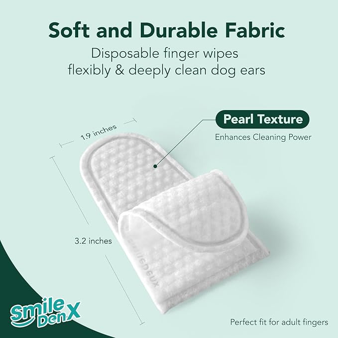 Dog Ear Cleaner Wipes - Dog Ear Infection Treatment Fast Relief from Ear Itching and Inflammation, Cat Ear Wipes Gently Remove Ear Wax Debris and Smelly (50 Pcs, Lavender)