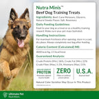 ULTIMATE PET NUTRITION Nutra Minis Dog Air-Dried Training Treats (5 oz) (Beef)