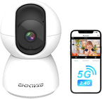2.4&5GHz WiFi Indoor Security Camera,2K/3MP Camera for Home Security, 355° Pan/Tilt Pet Cam, IR Night Vision Baby Monitor, 2-Way Audio, Motion Tracking, Cloud & SD Card Storage