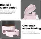 52oz Dog Water Bottle Portable - Travel Dog Water Bowl - Camping, Walking (Pink)