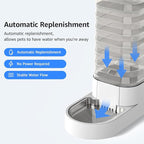 Gravity 8.5L Dog and Cat Water Bowl Dispenser, Automatic Stainless Steel Dog Water Bowl, 100% BPA-Free, Self-Filling Large Capacity Pet Water Feeder for Dogs and Cats