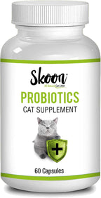 Skoon Probiotics Cat Supplement (60 Capsules) - Chicken & Tuna Flavored - Improves Gut Health, Immunity, Skin Conditions, and Litterbox Smell