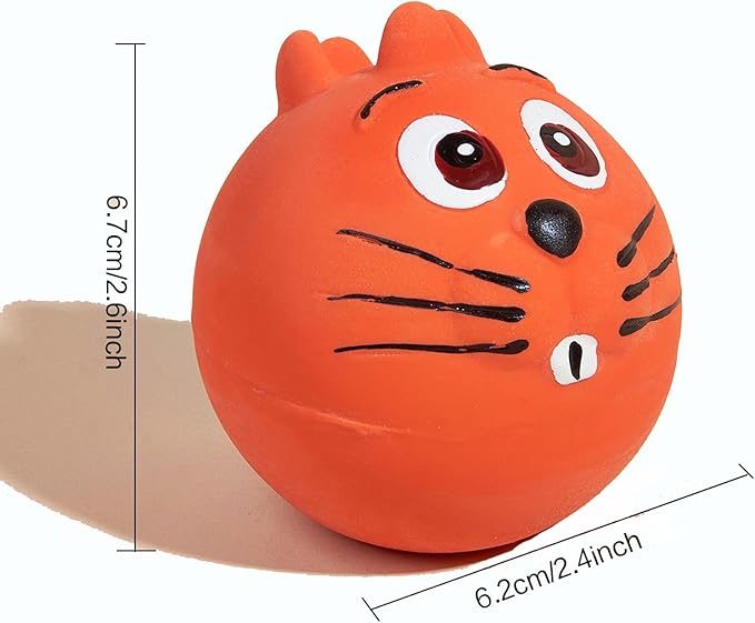 3PCS 2.4'' Squeak Latex Puppy Toy Funny Animal Sets Pet Interactive Play for Small Dog Assorted Color