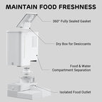 FW54 5G/2.4GHz WiFi Automatic Feeder and Waterer 2-in-1 Set for Pets, 300 oz Large Capacity for 2 Weeks, Perfect for Working Parents