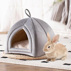 KASENTEX Cozy Small Pet Bed - Ultra Soft Plush Cushion for Cats and Small Animals, Washable Sleeping Pad, Perfect for Indoor Pets, 11 Inches, Grey