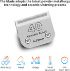 3 Pack 40# Detachable Pet Dog Grooming Ceramic Blades,Compatible with Andis,Oster A5,Wahl KM-10 Series,Size #40 Blade 1/100-Inch 0.25MM Cut Length