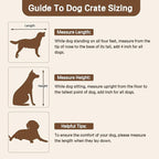 Dog Crate Furniture - Indoor Wood Dog Kennel Furniture 4 Doors with Divider and 2 Drawers - 72" L x 23.6" W x 33.5" H, White