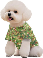 Colorful Lights Dog Clothes for Medium Dogs Christmas Boy Girl Dog Shirt Soft Puppy Outfit Adorable Pet T-Shirts Puppy Summer Hawaiian Beach Polo Shirts Clothes Kitten Xmas Clothing