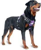 Auroth Tactical Dog Harness for Small Medium Large Dogs No Pull Adjustable Pet Harness Reflective K9 Working Training Easy Control Pet Vest Military Service Dog Harnesses (L, Purple Camo)