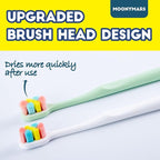 Dog Toothbrush Kit 2 Pack, Ultra Soft Pet Tooth Brush for Medium to Large Dogs, Animal Teeth Brushing Kit for Easy Dental Cleaning