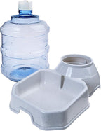 Pet Feeder and Water Dispenser Premium Quality Self-Dispensing Gravity 1 Gallon Large Capacity Pet Feeder, 3.8 Liters Capacity Pet Waterer