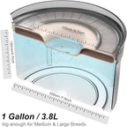 1Gallon No Spill Dog Water Bowl-3.8L Large Capacity, BPA-Free, Anti-Splash & Anti-Digging Design with Non-Slip Base, for Messy Drinkers