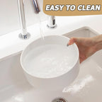 Elevated Ceramic Dog Bowl Set - Raised Dog Bowls with Non Slip Bamboo Stand, Food and Water Bowl Set for Kitty, Cats and Toy Breed Dogs, Pet Bowls, Weighted Dogs Dishes (5.1'', 2*16OZ, White)