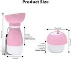 Portable Pet Water Bottle - 20 oz with 8.8 oz Food Container,Silicone Leakproof Travel Bottle for Dogs Cats, Detachable Feeding Dish for Walking Hiking Travel Pink