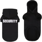 BINGPET Security Dog Hoodies Dachshund Sweater Cold Weather Dog Coats Soft Brushed Fleece Pet Clothes Hooded Sweatshirt for Dog Cat