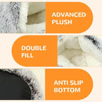 Cat Nest Bed, 2026 New Cat Beds for Indoor Cats, Portable Fluffy Pet Bed, Durable Covered Cats Bed for Indoor Use, Soft Puppy Dog Beds for Pet Owners (Coffee, Medium)