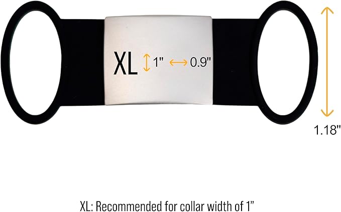 Smart Slide-On QR Code Pet Tag – Silent Dog & Cat ID Tag with Laser Engraving – Stainless Steel & Silicone – No App Needed – Custom Pet Profile – Fits Most Collars (Blue, Extra Large)