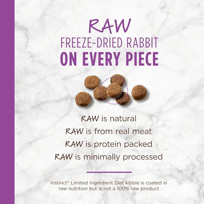 Instinct Limited Ingredient Diet, Natural Dry Cat Food, Grain Free Recipe - Real Rabbit, 10 lb. Bag