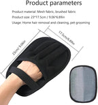 2pc Pet Hair Removal Gloves for Dogs Reusable 5-Finger Electrostatic Tech Cleans Clothes, Sofas, Carpets Easily (Black 2pcs)