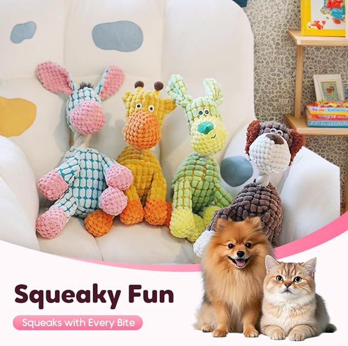 Indestructible Dog Toy, 2026 New Durable Plush Dog Toys for Aggressive Chewers, Squeaky Chew Toy for Small Medium Large Dogs Puppy Teething Toys (Blue+Green)