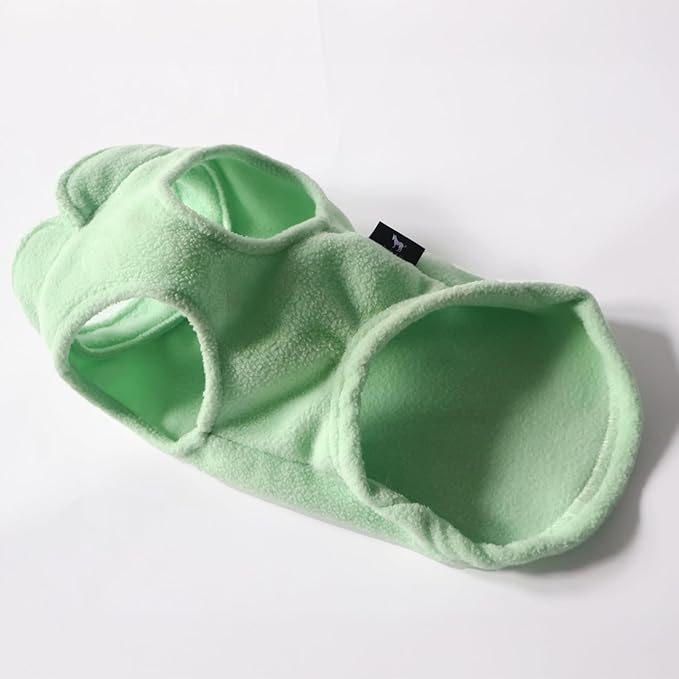 JACKO & CO - Fleece Vest Sweater with Leash Ring - Soft Lightweight Breathable for Puppies Small Medium Dogs, Kitten, Cats, Chihuahua - Warm for Fall/Autumn/Winter (Mint Green, Small 4-6lbs)