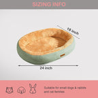 Heated Cat Bed Indoor w/ 12V Electric Heating Pad, Thermal Warming Heated Pet Bed with Adjustable Temperature & Timer