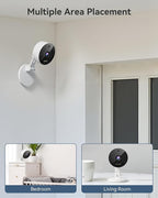 FOSCAM 3K 5MP Security Camera Indoor, 2.4g & 5g WiFi Magnetic Mini Dog/Cat/Pet/Baby Camera, Smart Motion Detection, 20X Zoom, 2-Way Audio, Night Vision, Home Monitor Compatible with Alexa & Google