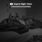 2K Baby Monitor with Phone App, 360° Pan-Tilt Indoor Camera for Home Security, AI Human/Pet Detection, Night Vision, 2-Way Audio, WiFi 2.4G/5G, SD/Cloud Storage, Compatible with Alexa