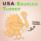 Afreschi Natural Turkey Tendon Bone (S) Pack of 4, Dog Treats for Signature Series, All Natural Human Grade Puppy Chew, USA-Sourced Turkey Tendon, Hypoallergenic, Rawhide Alternative